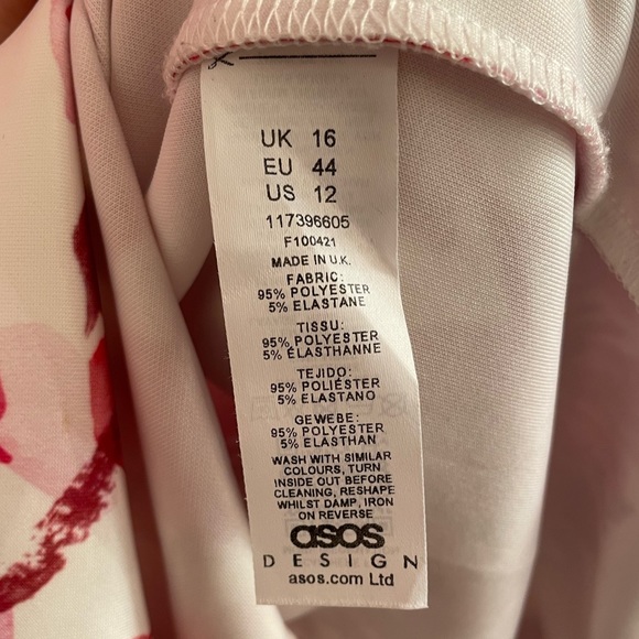 ASOS DESIGN Maternity Ruffle Midi dress in Pink Floral Print - Picture 8 of 8